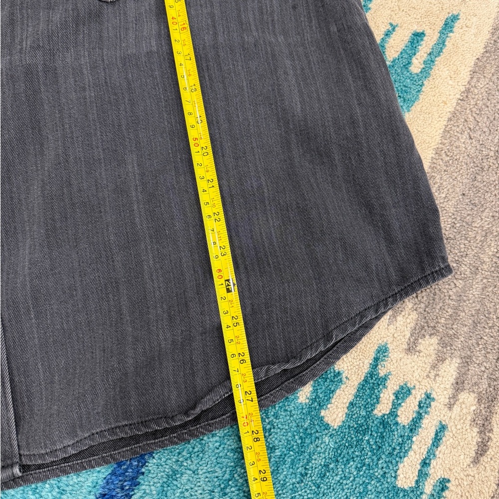Levi's Faded Black Button Down Shirt Back Patch Graphic Reworked Upcycled - Picture 7 of 7